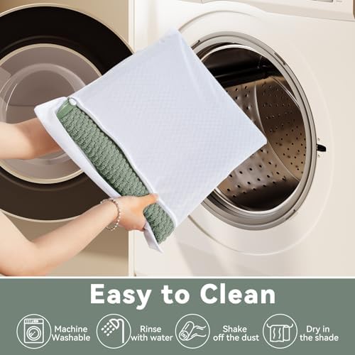 Triohero Large Bathroom Rugs Non Slip Washable Bath Rugs Super Absorbent Bathroom Rug Thin Quick Dry Low Pile Bath Mats, Sage Green 36"x48"