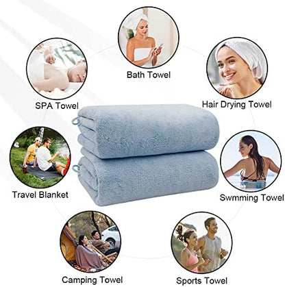 Orighty Bath Towels, Soft Feel Bath Towel, 4 Pack (27'' x 54'')