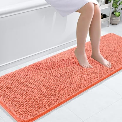 OLANLY Bathroom Runner Rugs 59x20, Extra Soft Absorbent Chenille Bath Rugs