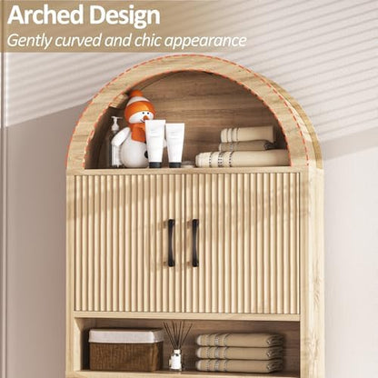 Spurgehom Arch Over The Toilet Storage Cabinet,Bathroom Organizer, Wood