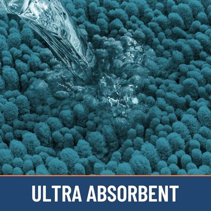 Smiry Bathroom Rugs 59X24, Extra Soft Rubber Backing Chenille Bath Mats
