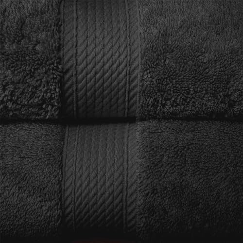 Superior Egyptian Cotton Ultra Plush & Absorbent, 10 Piece Set, Black