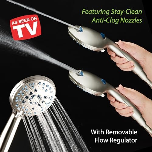 AquaCare 8-mode High Pressure Handheld Shower Head with 2-mode Power Wash