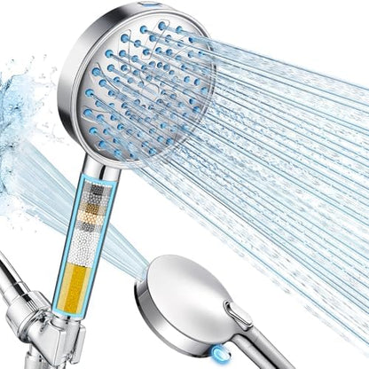 Cobbe Filtered Shower Head with Handheld, Water Softener for Hard Water