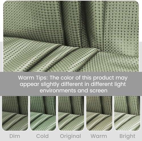 No Hook Waffle Shower Curtain with Snap in Liner Set, 54x80, Sage Green
