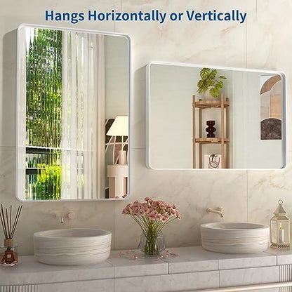WEER White Bathroom Vanity Mirror 24x36 Inch