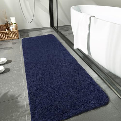 LOCHAS Bathroom Rug Runner 24x60 Inch, Bath Rugs Non Slip, Navy