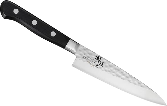 Kai Corporation AB5461 Kai Seki Magoroku Petty Knife, Hammered Knife, 4.7 inches (120 mm), Made in Japan