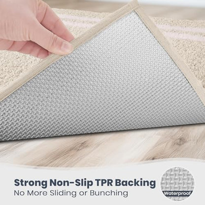 PURRUGS Bathroom Rug, Bath Mat, 30" x 60", Beige