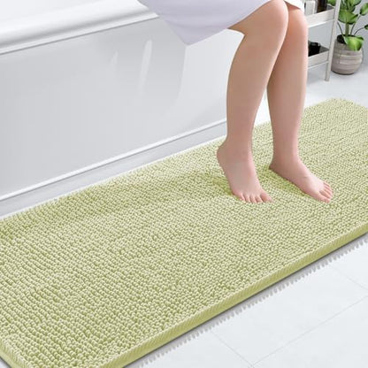 OLANLY Bathroom Runner Rugs 70x24, Extra Soft Absorbent Chenille Bath Rugs