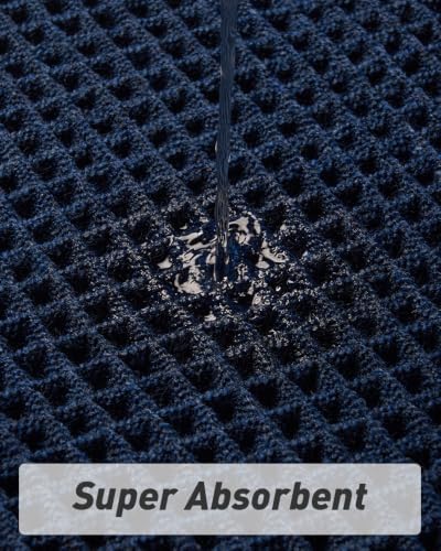 Upgraded Waffle Bath Mat Ultra Absorbent Non Slip Bathroom Mat, 18" x 30"