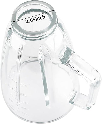 Replacement parts Glass Jar with lid, Compatible with Hamilton Beach Blenders (6cups)