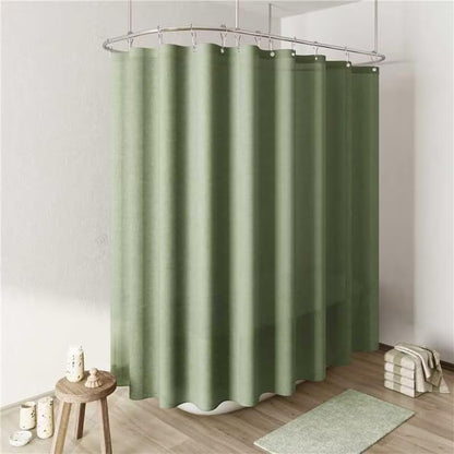 Naturoom Linen Shower Curtain 108x72 Inch for Bathroom Sage Green 1 Panel