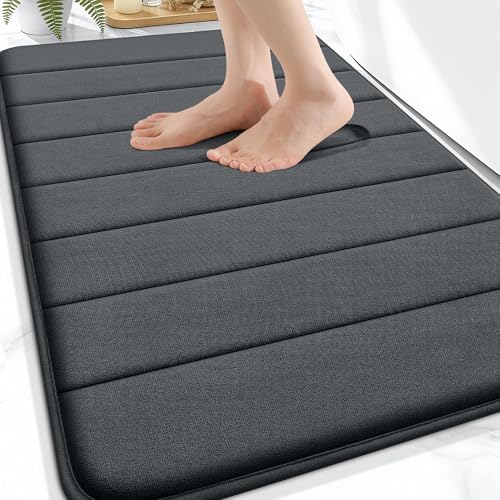 OLANLY Memory Foam Bath Mat 34x21, Super Soft and Absorbent Bathroom Rugs