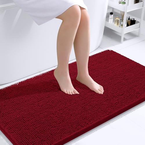 OLANLY Bathroom Runner Rugs 44x24, Extra Soft Absorbent Chenille Bath Rugs