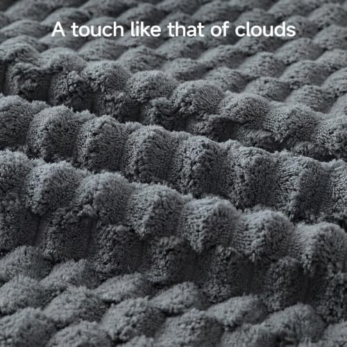 REDKISS Charcoal Gray Pink Microfiber Bath Towels Large, 30"x60", 2 Pack