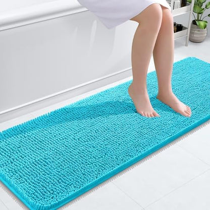 OLANLY Bathroom Runner Rugs 59x20, Extra Soft Absorbent Chenille Bath Rugs