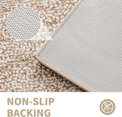 CozeCube Beige Bath Mat 47"x24" Non Slip Washable Rug
