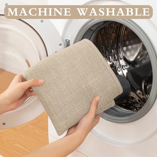 YIHOUSE Bathroom Rugs Thin Bath Mat Sets 2 Pieces Quick Dry,Beige