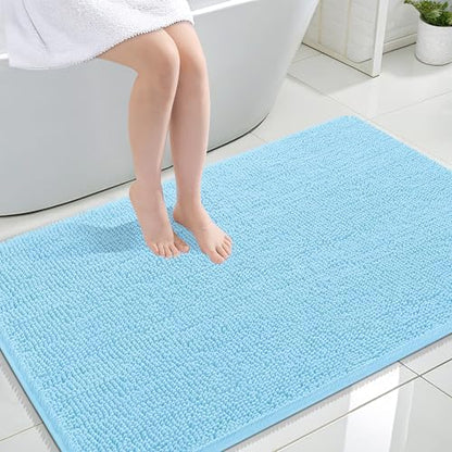 OLANLY Large Bathroom Rugs 44x32, Extra Soft Absorbent Chenille Bath Rugs