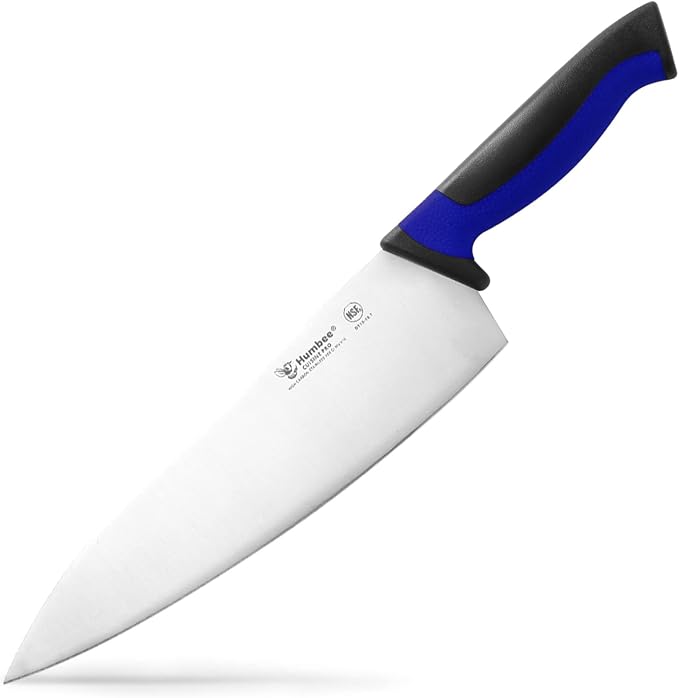 10-Inch Chef Knife, NSF Certified Razor-Sharp High Carbon Stainless Steel Blade – Ergonomic Color Coded Handle, Non-Slip Grip Kitchen Knife, DT-10 Series, Blue