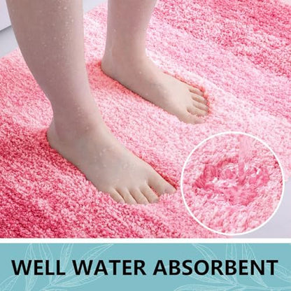 Arotive Microfiber Bathroom Rugs, Shaggy Soft Absorbent Bath Rug, 59x24