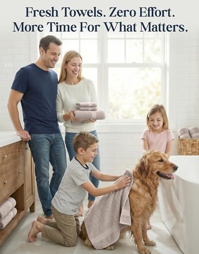 LANE LINEN Bath Towel Set 100% Cotton 16 Piece Soft Absorbent - Platinum