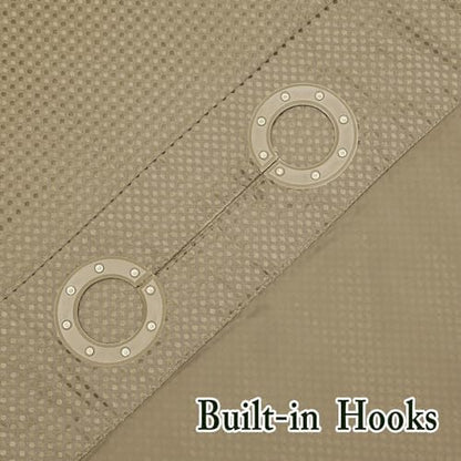 Gibelle No Hook Cloth Beige Shower Curtain with Liner, 72x74