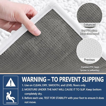 Arotive Bathroom Rugs Mat 30x20, Soft Absorbent Chenille Shaggy Bath Mat