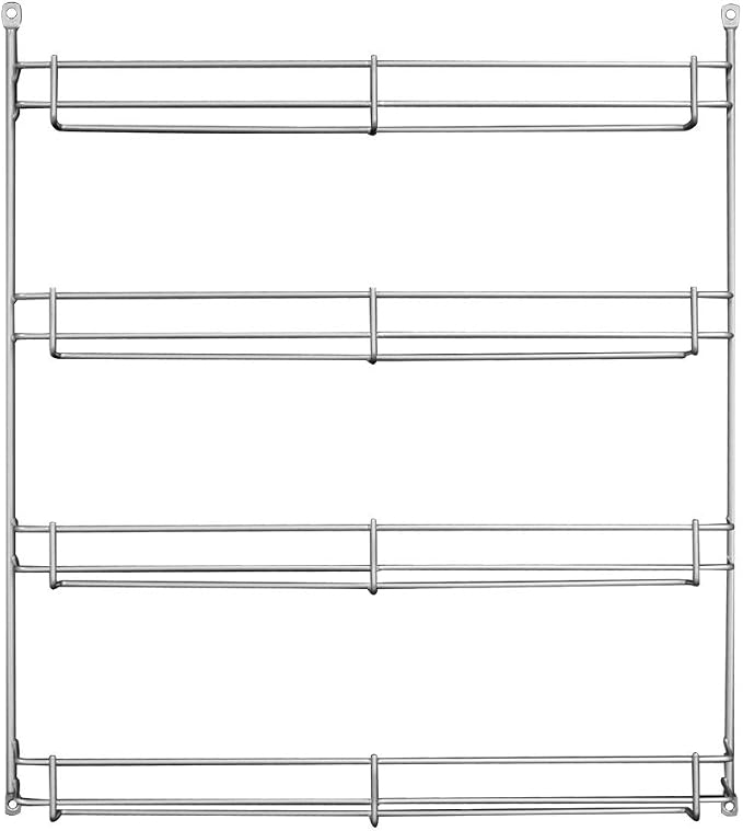 Fuchs 24 Spice Rack Empty in Silver, Pack of 1