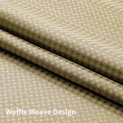Colorful Star Beige No Hook Waffle Shower Curtain Set, 72" W x 81" L