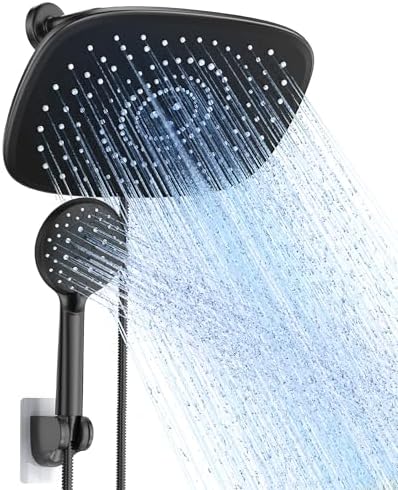 Veken 10“ Rain Shower Head with Handheld,Dual High Pressure Shower Heads