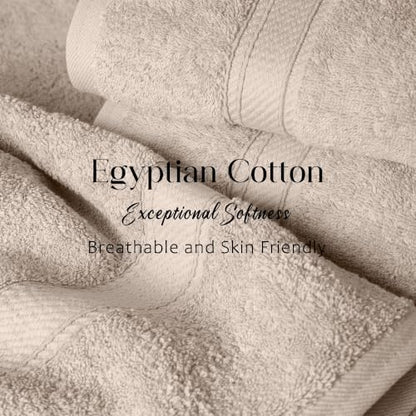 SUPERIOR Egyptian Cotton Ultra Plush & Absorbent, 3 Piece Set, Stone