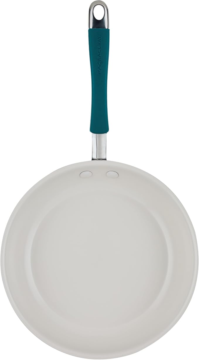 Rachael Ray Cucina Ceramic Nonstick Cookware Pots and Pans Set, 13-Piece, Marine Blue