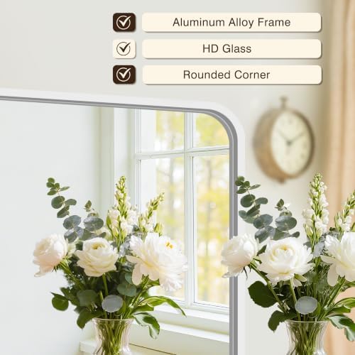 Vanity Bathroom Mirror, 30”x20” Silver Bathroom Mirror for Over Sink