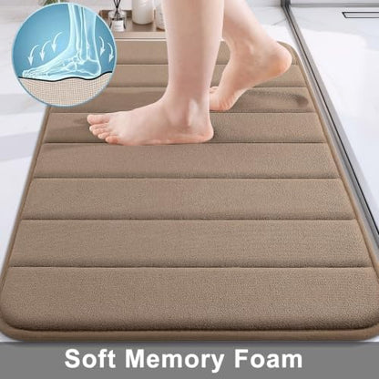 Buganda Memory Foam Bath Mat 34 x 20, Ultra Soft Absorbent Bathroom Rugs