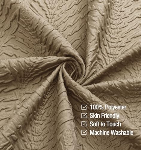 Gibelle Ombre Brown Shower Curtain for Bathroom, Farmhouse Bath Curtain 72x72