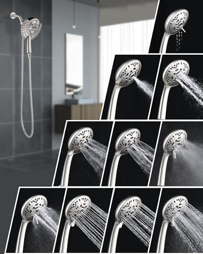 INAVAMZ 2 in 1 Shower Head with Handheld Combo High Pressure Nickel 2.5 GPM