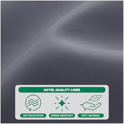 Fabric Shower Curtain Liner 72x72 Inch-Dark Grey Standard Shower Liners