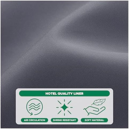 Fabric Shower Curtain Liner 72x72 Inch-Dark Grey Standard Shower Liners