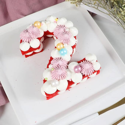 Number 2 Shaped Cake Pan, DIY 3D Two-year Old Birthday Cake Pan, Aluminum Cake Mould Nonstick Baking Tools