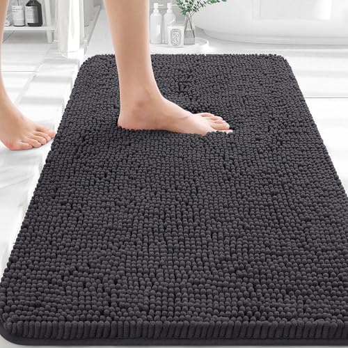 OLANLY Bathroom Rugs 36x24, Extra Soft Absorbent Chenille Bath Rugs