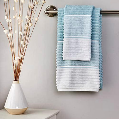 SKL Home Planet Ombre Bath Towel, 100% Turkish Cotton, Aqua