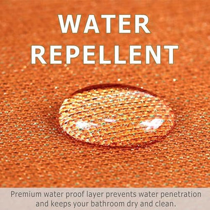 Orange Glitter Shower Curtains for Bathroom: Waterproof Washable 96"Lx72"W