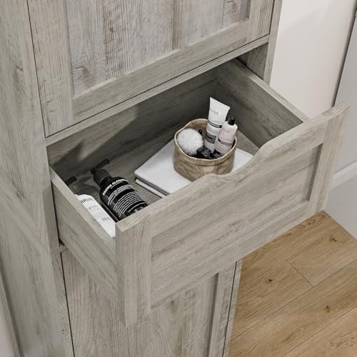 Iwell 66.9" Tall Bathroom Storage Cabinet with 2 Doors & 1 Drawer