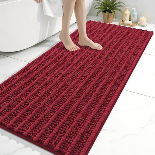 Arotive Bathroom Rugs Mat 54x24, Soft Absorbent Chenille Shaggy Bath Mat