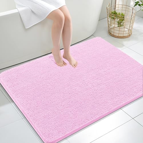 OLANLY Large Bathroom Rugs 40x32, Extra Soft Absorbent Chenille Bath Rugs