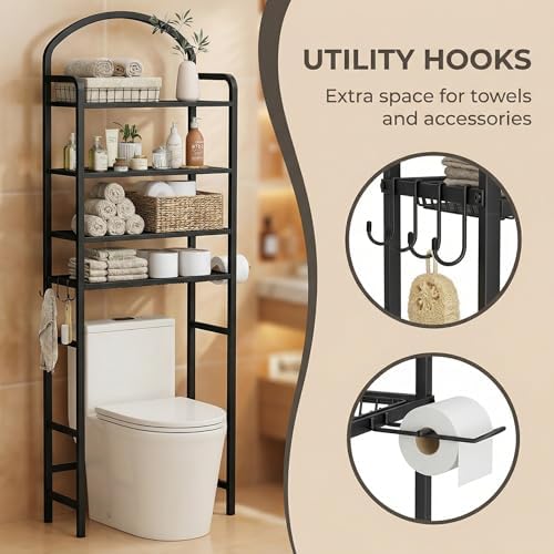 4-Tier Over The Toilet Storage, Bathroom Organizer