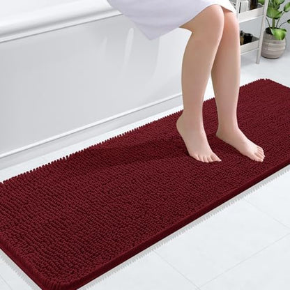 OLANLY Bathroom Runner Rugs 59x20, Extra Soft Absorbent Chenille Bath Rugs