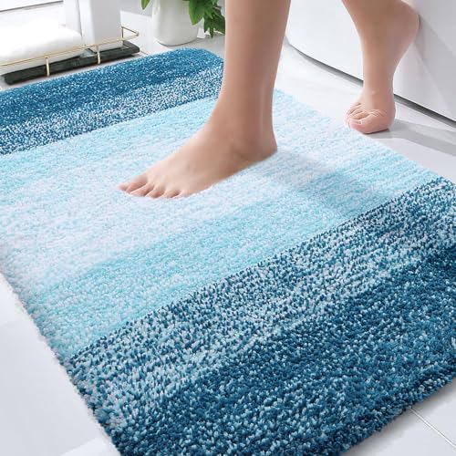 OLANLY Bathroom Rugs Mat 34x21, Extra Soft Absorbent Microfiber Bath Rugs